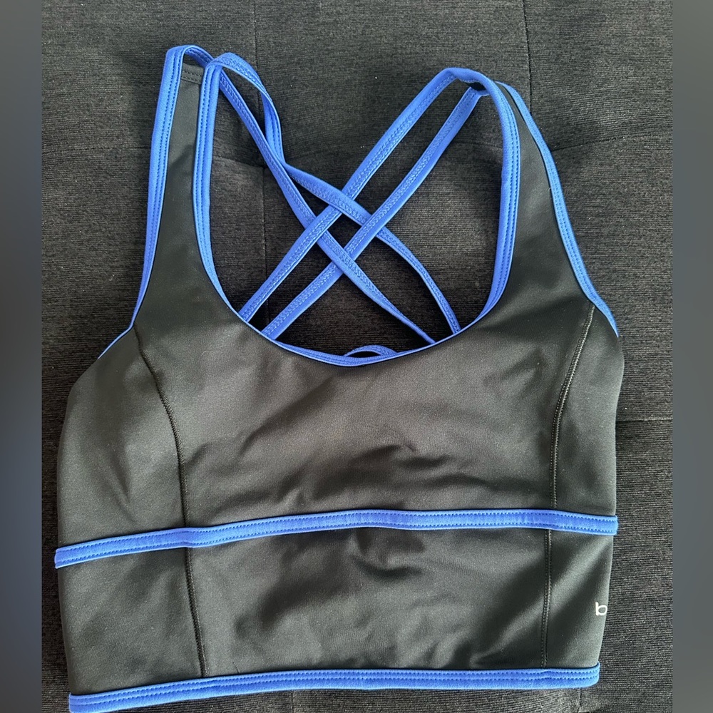 BEBE sport , blue and black top , size S